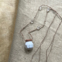 Load image into Gallery viewer, White Faceted Posy with Faceted Crystal Quartz