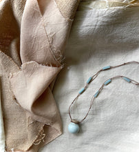 Load image into Gallery viewer, white stoneware with amazonite
