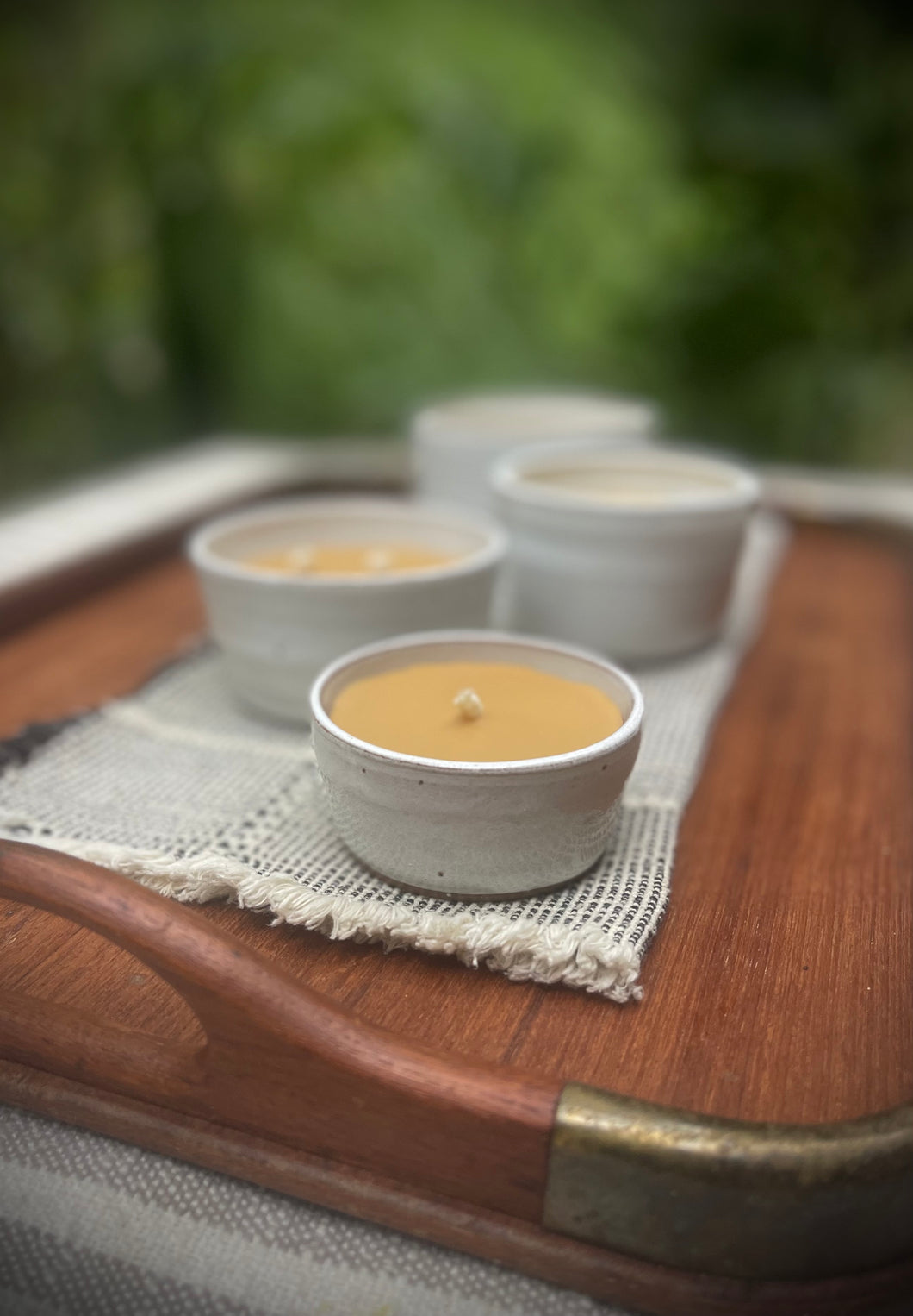 beeswax candle pots